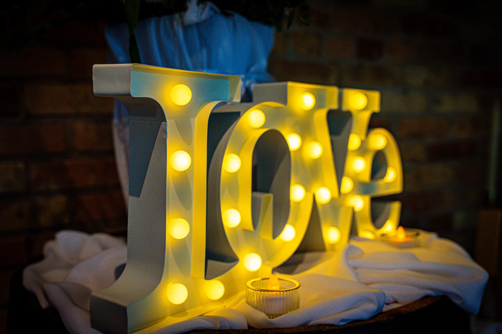 Illuminated LOVE Marquee Letter Lights